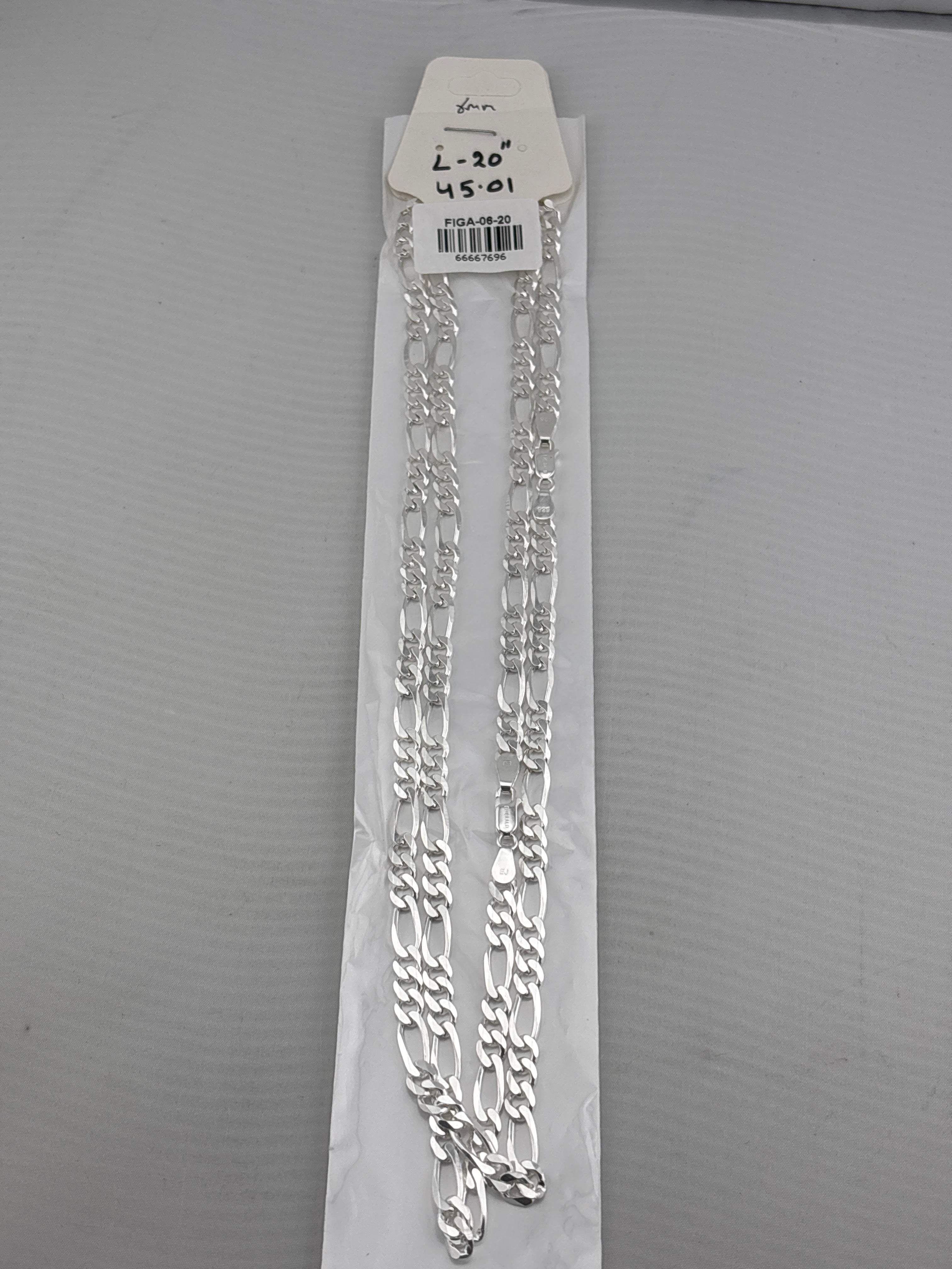 Figaro Silver Chain in 925 Sterling Silver | Italian Link Necklace
