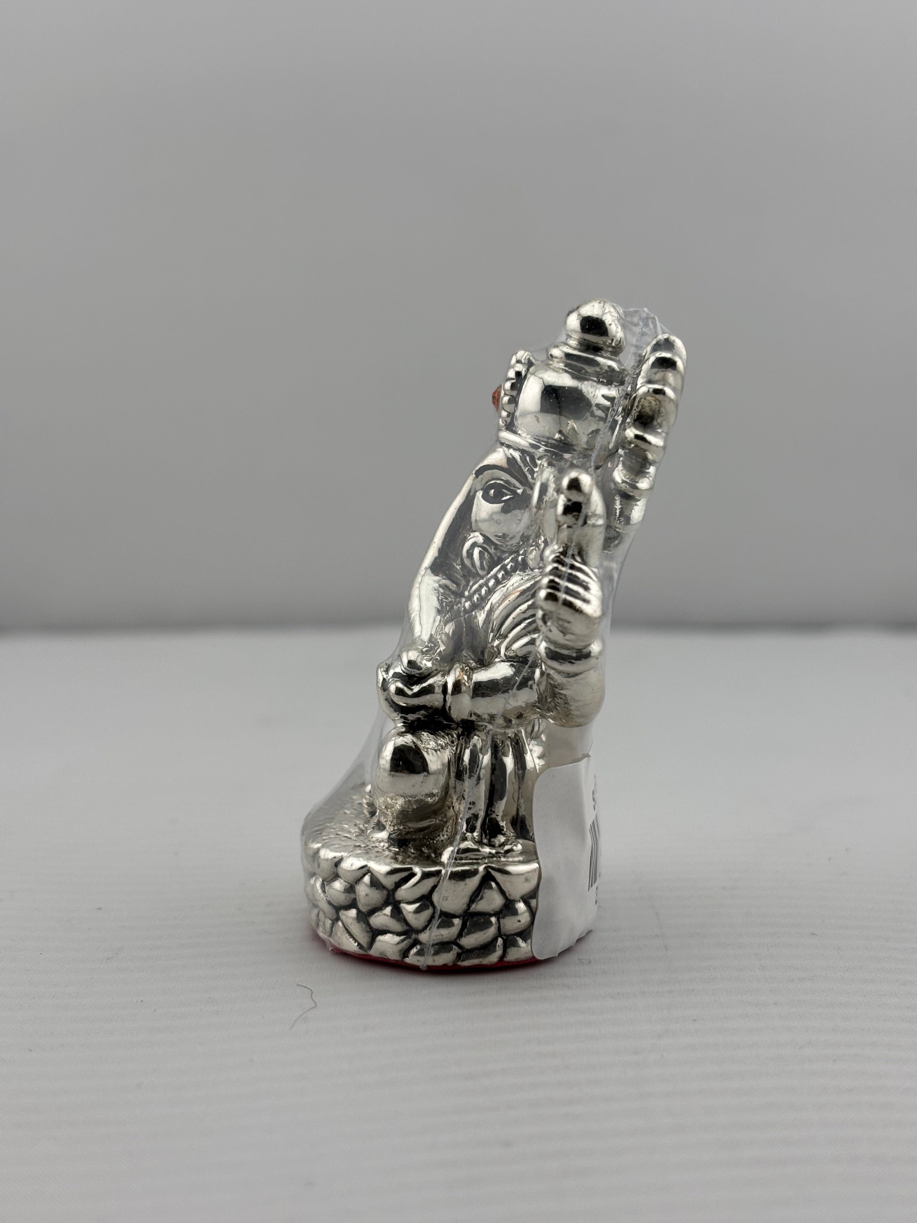 Silver Ganesha Idol 22gm – Divine Ganpati Murti for Home Mandir & Gifting