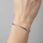 Silver Curb Link Bracelet 925 – Flat Chain