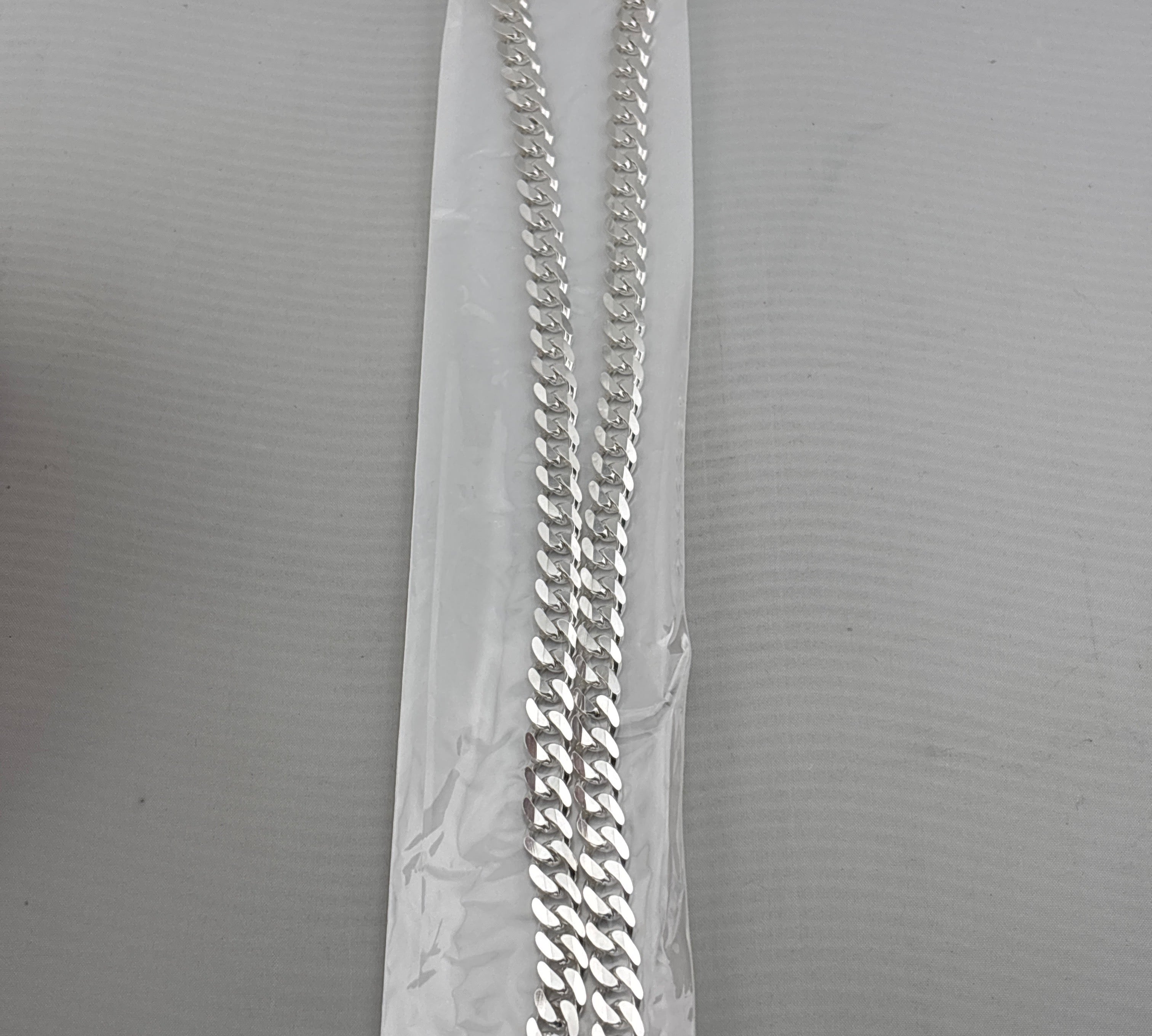Heavy Curb Link Silver Chain in 925 Sterling Silver | Thick Chain Necklace
