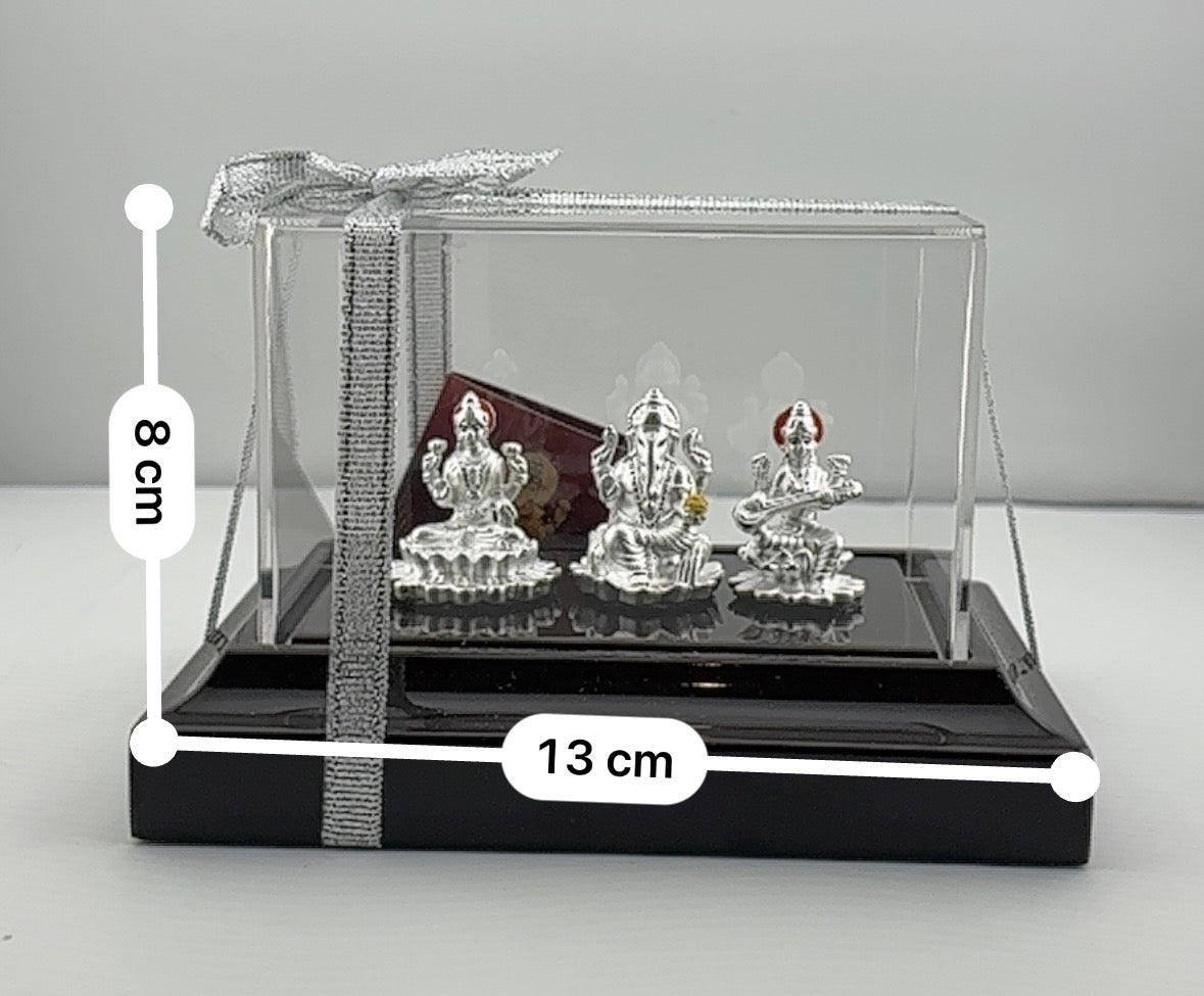 999 Pure Silver Ganesh, Lakshmi & Saraswathi Idol 17.75 gm