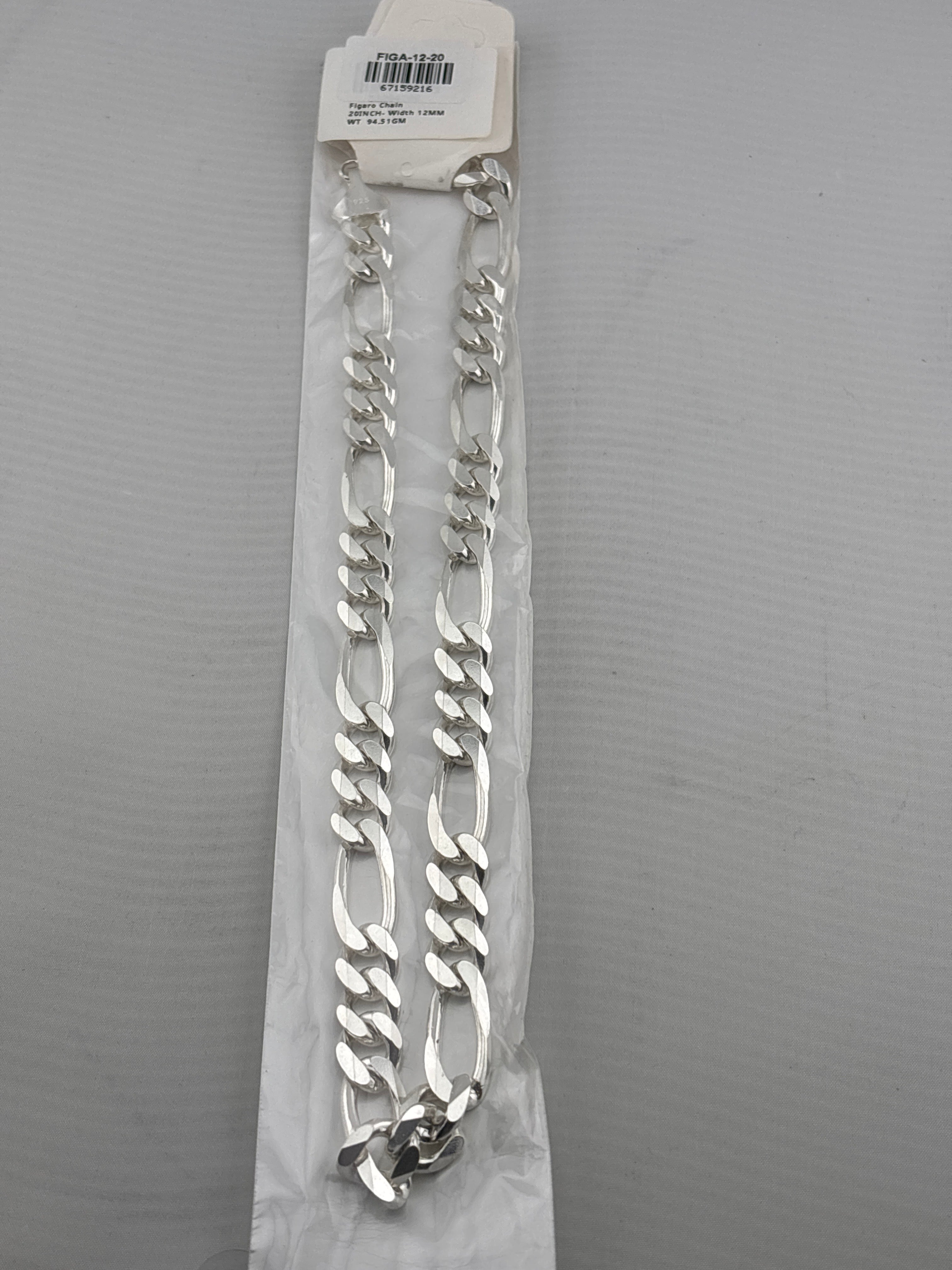 Figaro Silver Chain in 925 Sterling Silver | Italian Link Necklace