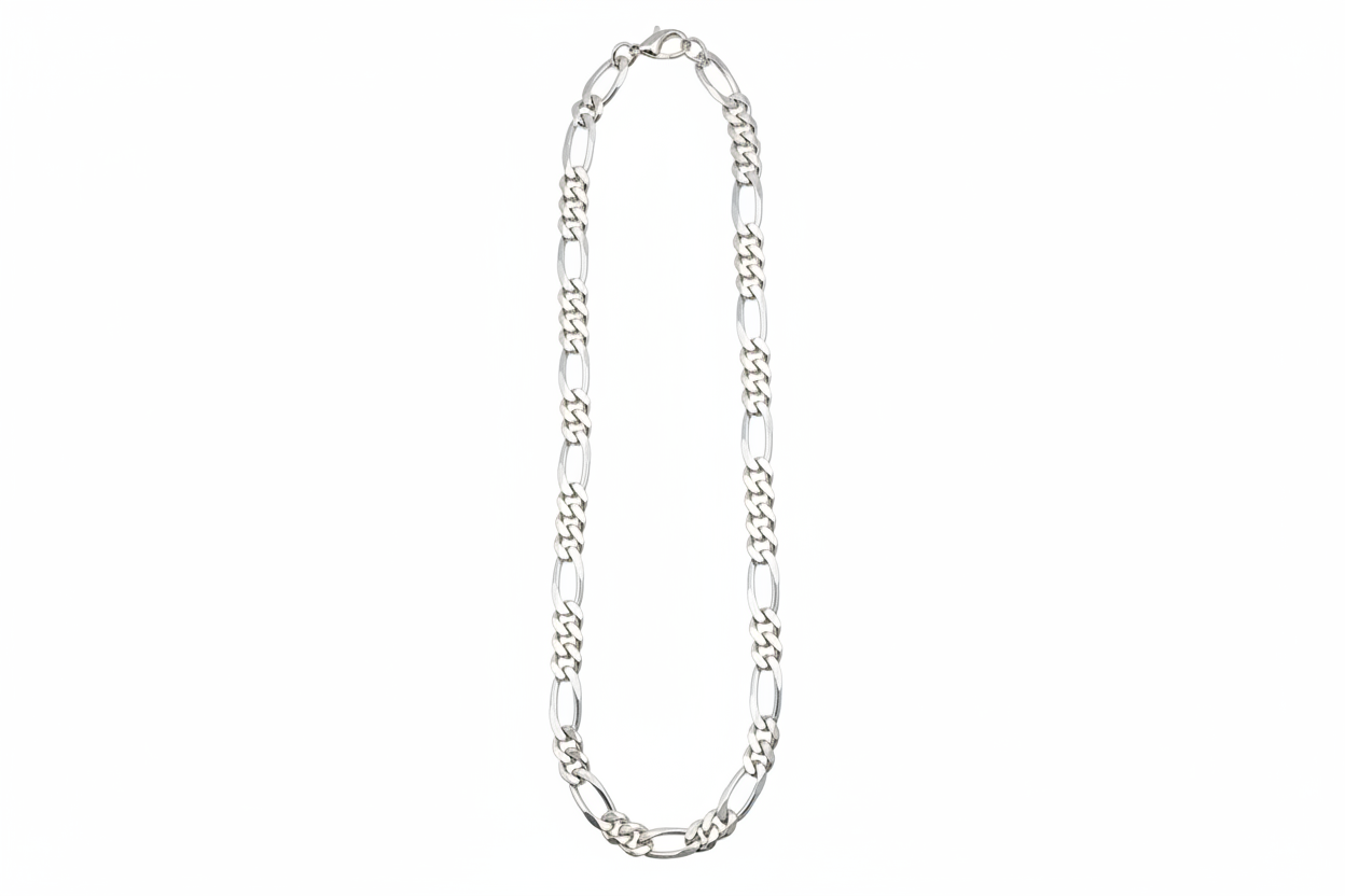 Figaro Silver Chain in 925 Sterling Silver | Italian Link Necklace