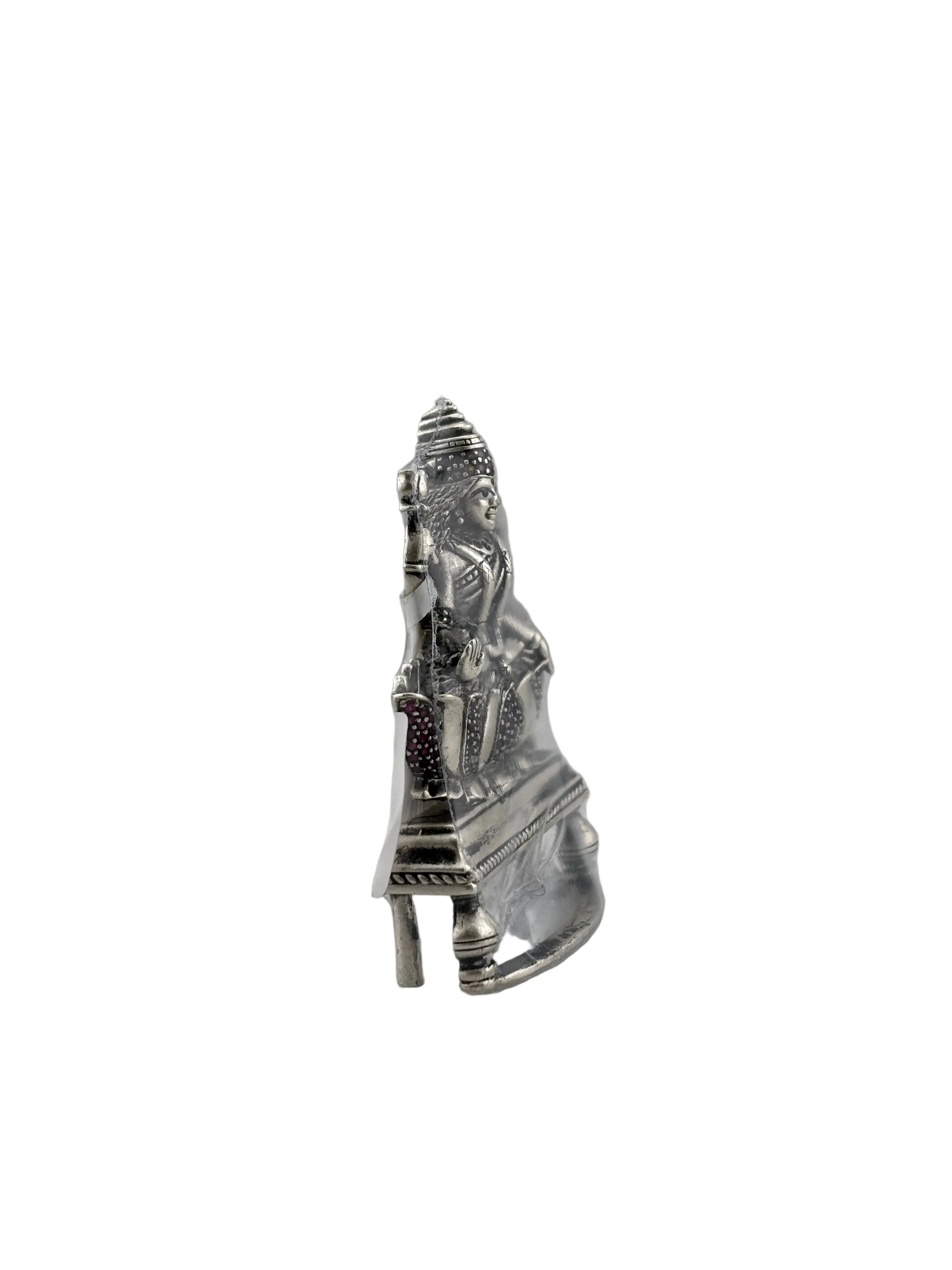 Silver Maa Lakshmi Idol 27gm – Spiritual Lakshmi Murti for Temple Decor & Festivals