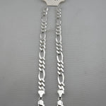 925 Sterling Silver Figaro Chain Bracelet – Italian Link