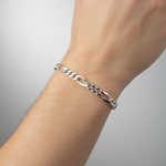925 Sterling Silver Figaro Chain Bracelet – Italian Link