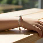 Kids Ball End Silver Kada – 925 Sterling Silver Baby Kada Bracelet with Designer Caps