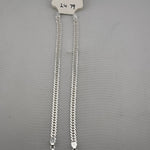 Silver Japanese Curb Link Bracelet 925 – Flat Chain