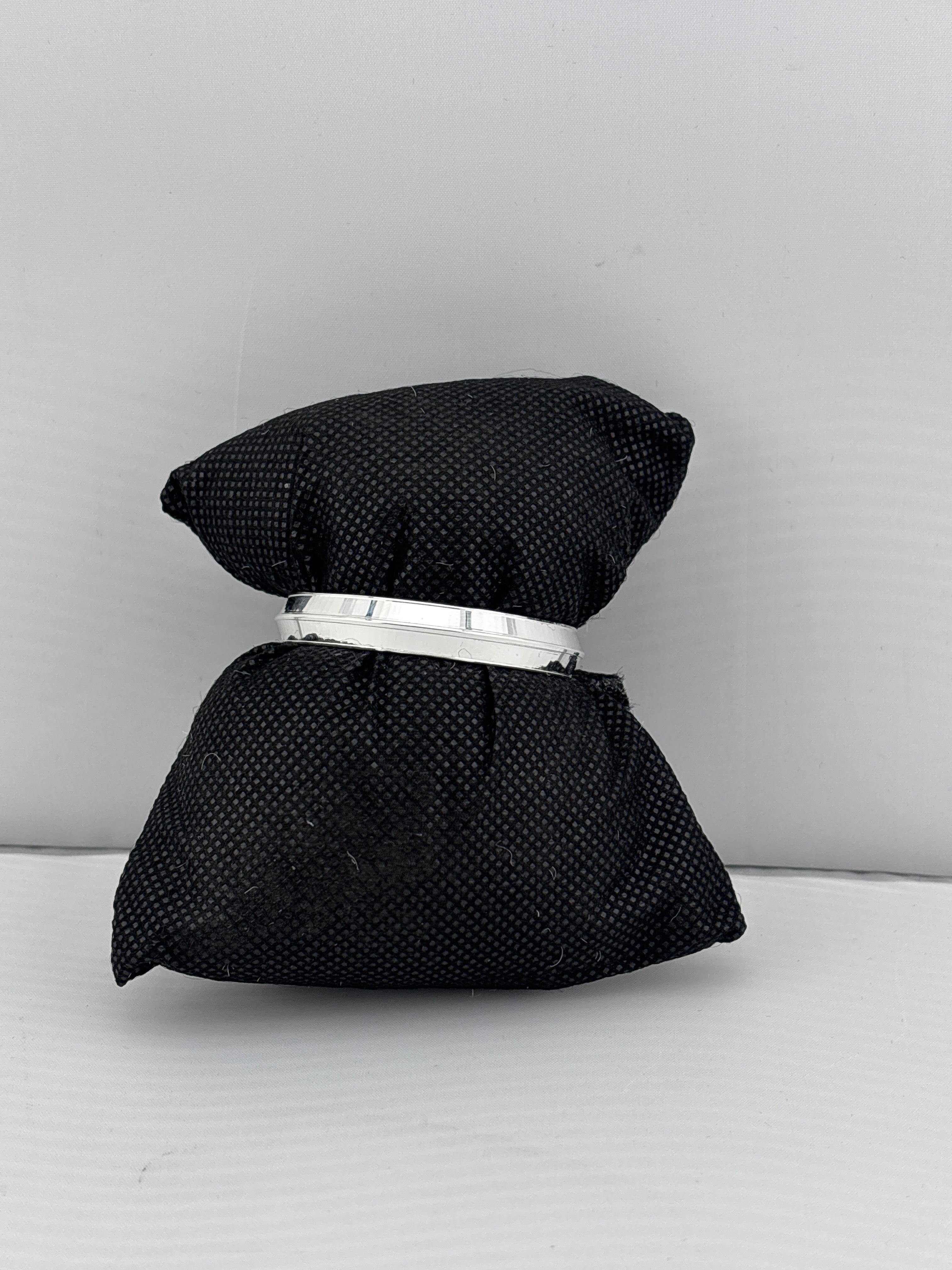 Plain Silver Kada – 925 Sterling Silver Bangle Smooth Finish Fixed Size Minimal Bracelet