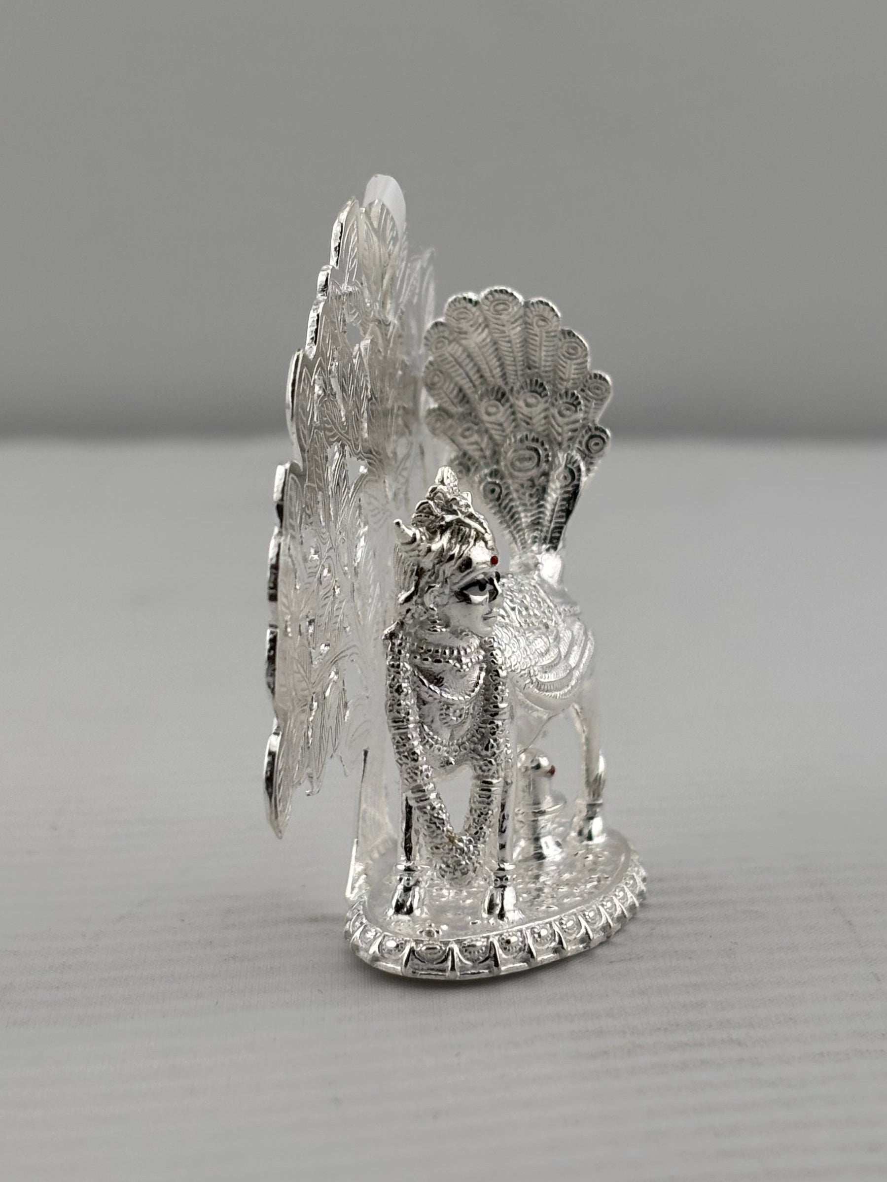 Silver Kamadhenu Idol 30gm – Sacred Wish – Fulfilling Cow Murti for Pooja