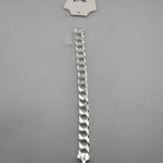 Silver Japanese Angular Curb Link Bracelet 925 – Angular Flat Chain