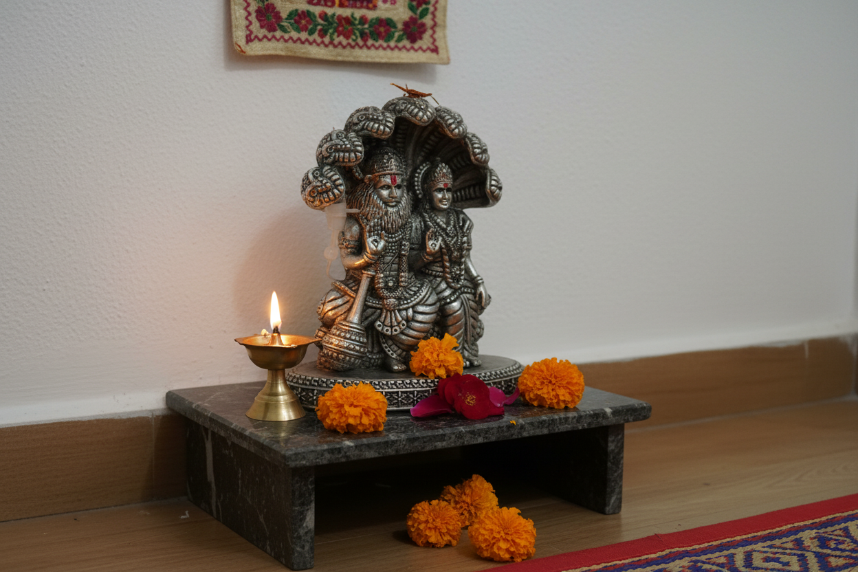 Pure Silver Laxmi Narasimha Idol, Silver Lakshmi Narasimha Murti