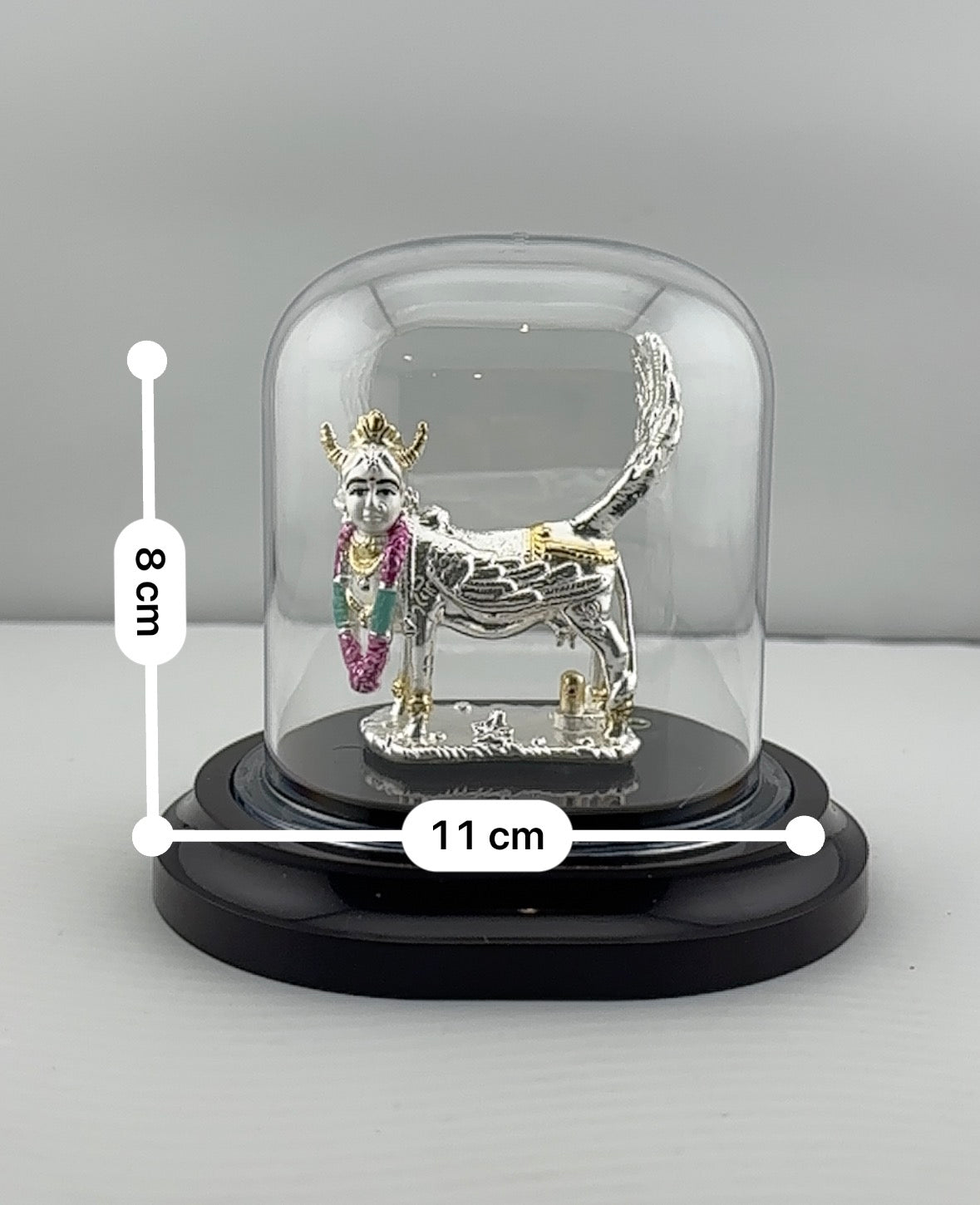 999 Pure Silver Kamadhenu Idol 11gm – Sacred Wish – Fulfilling Cow Murti for Pooja