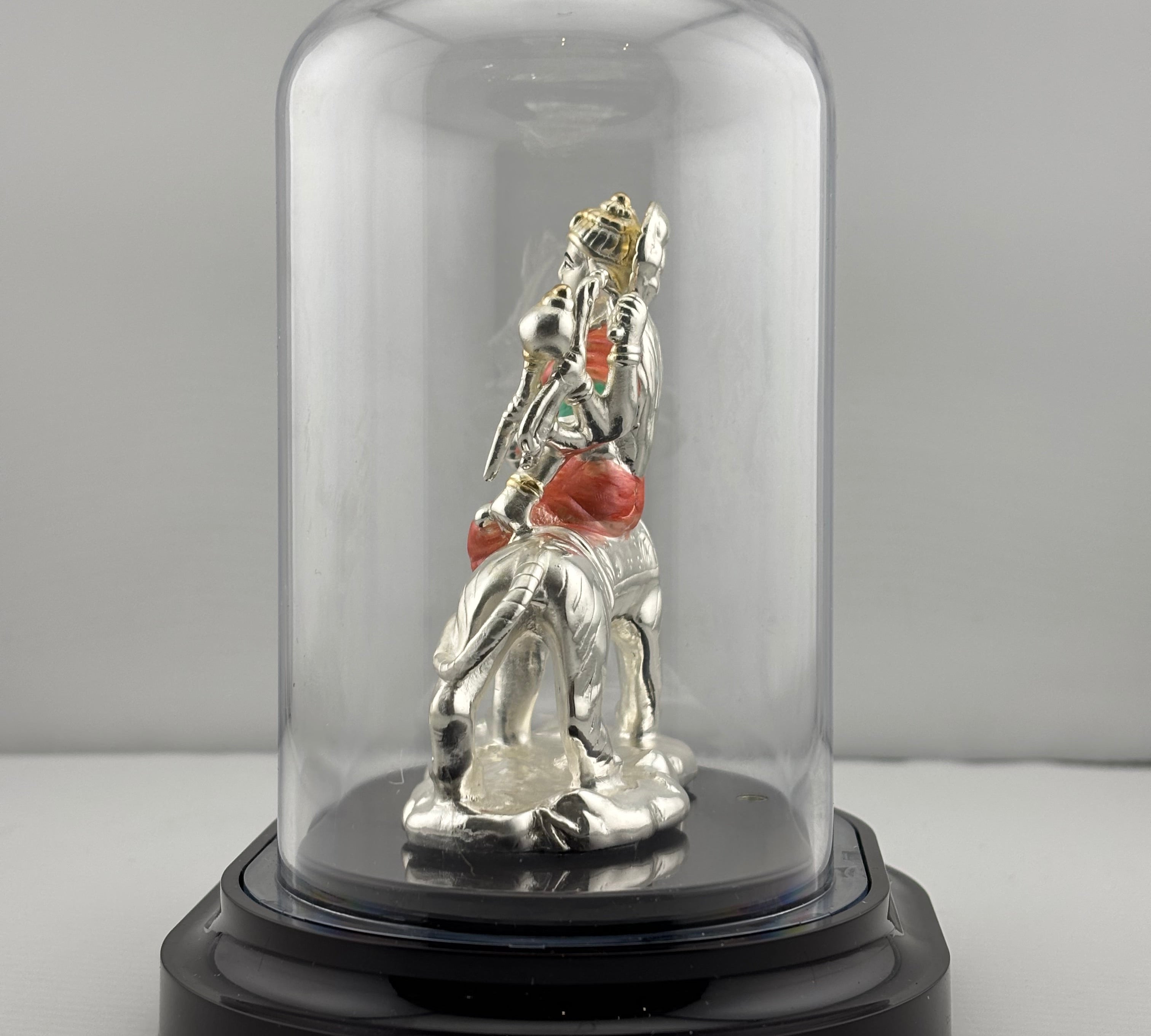 999 Pure Silver Ambemata Idol in Protective Acrylic Dome 53.21 gm – Divine Amba Murti for Navratri & Home Mandir