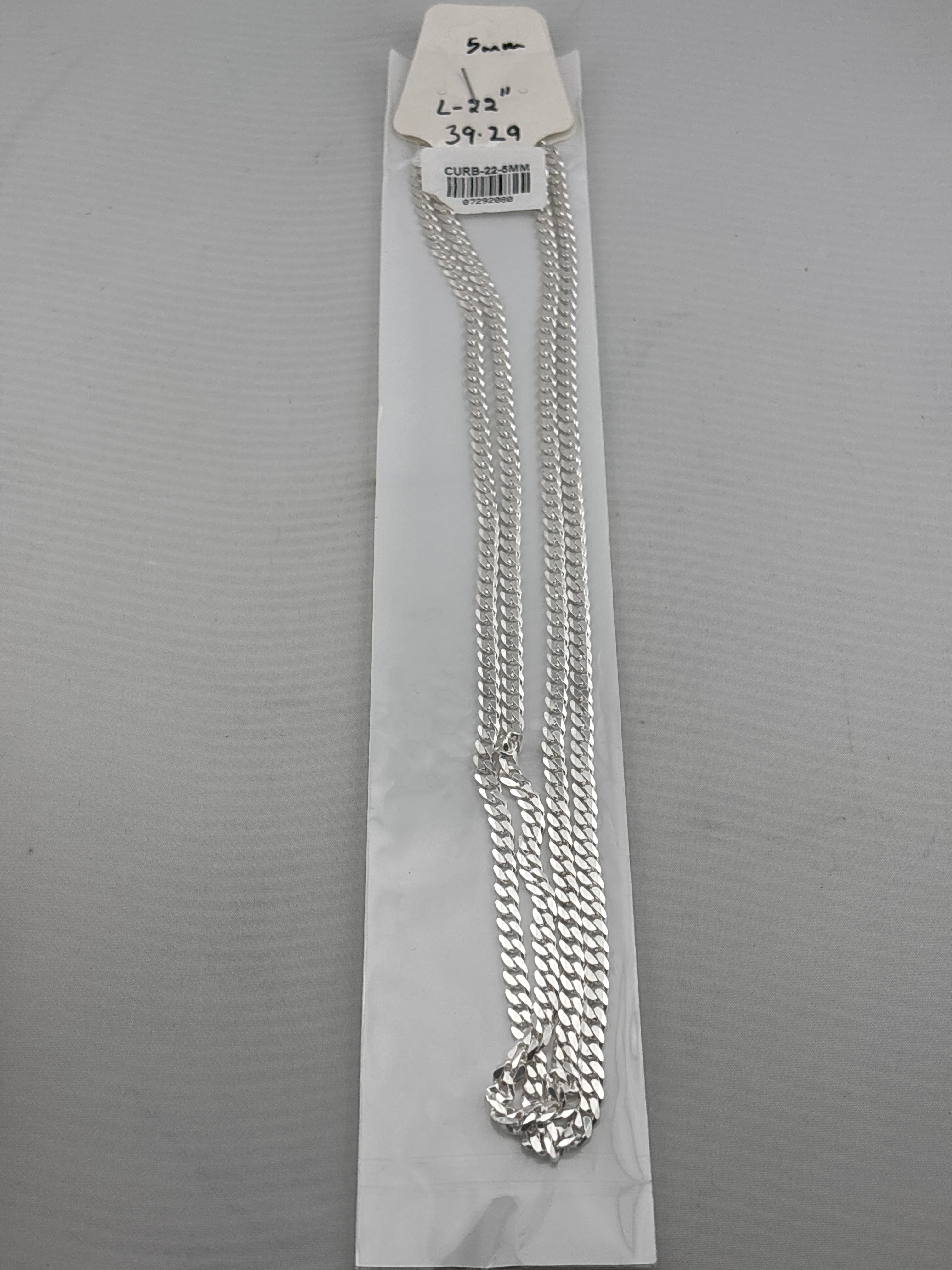 Heavy Curb Link Silver Chain in 925 Sterling Silver | Thick Chain Necklace