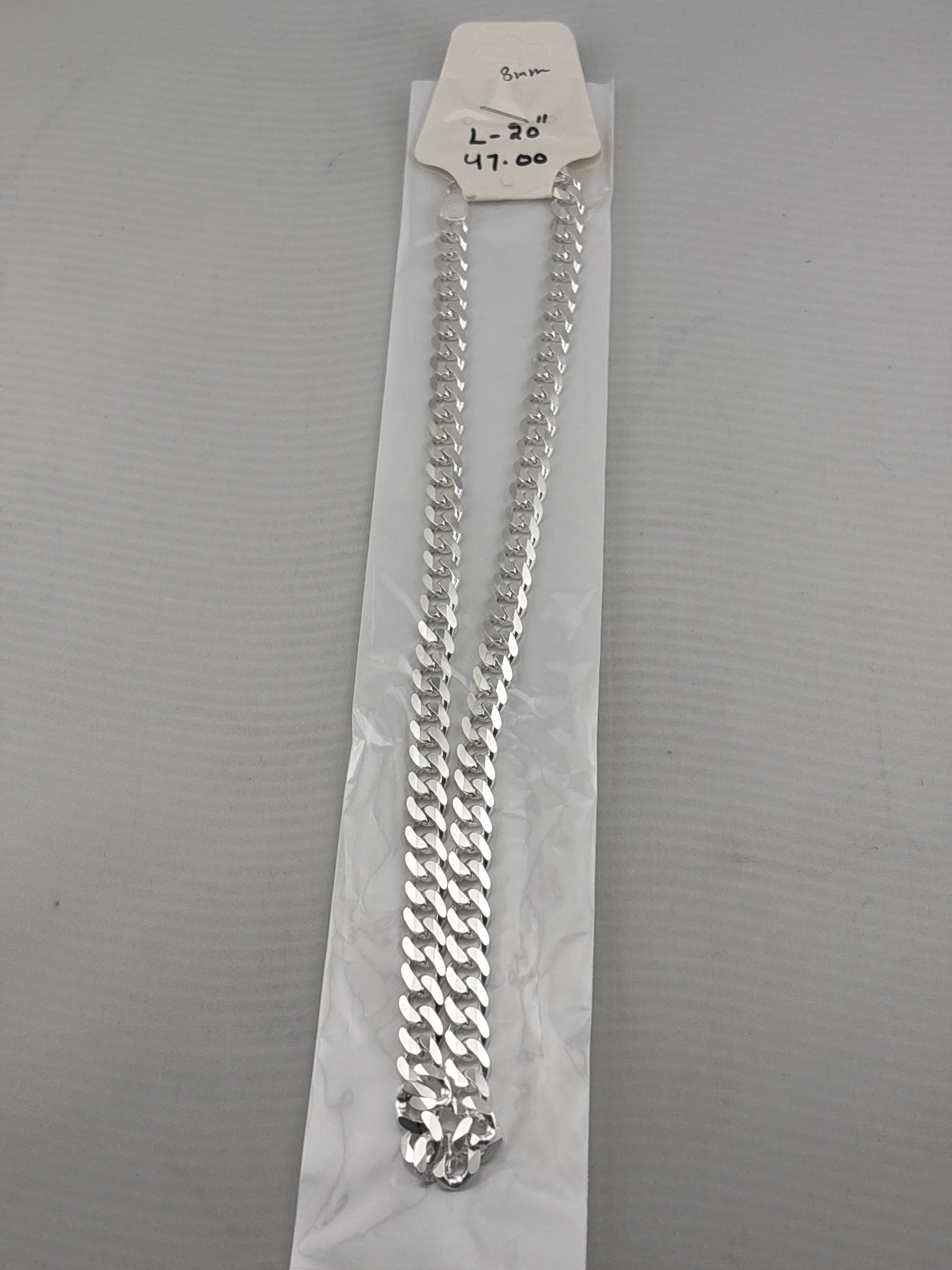Heavy Curb Link Silver Chain in 925 Sterling Silver | Thick Chain Necklace