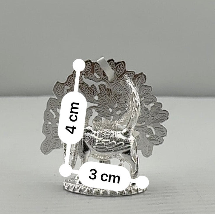 Silver Kamadhenu Idol 30gm – Sacred Wish – Fulfilling Cow Murti for Pooja