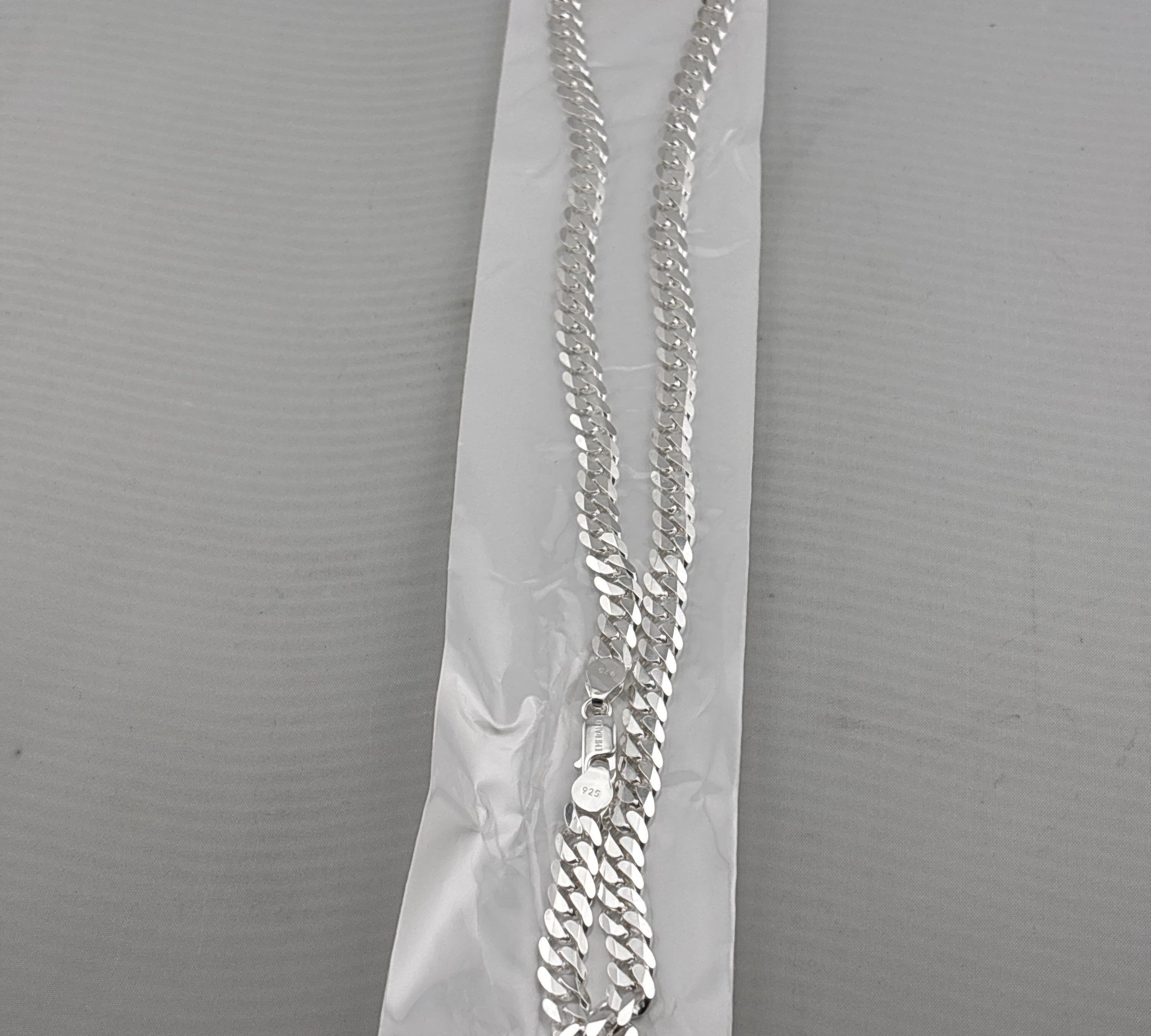 Heavy Curb Link Silver Chain in 925 Sterling Silver | Thick Chain Necklace
