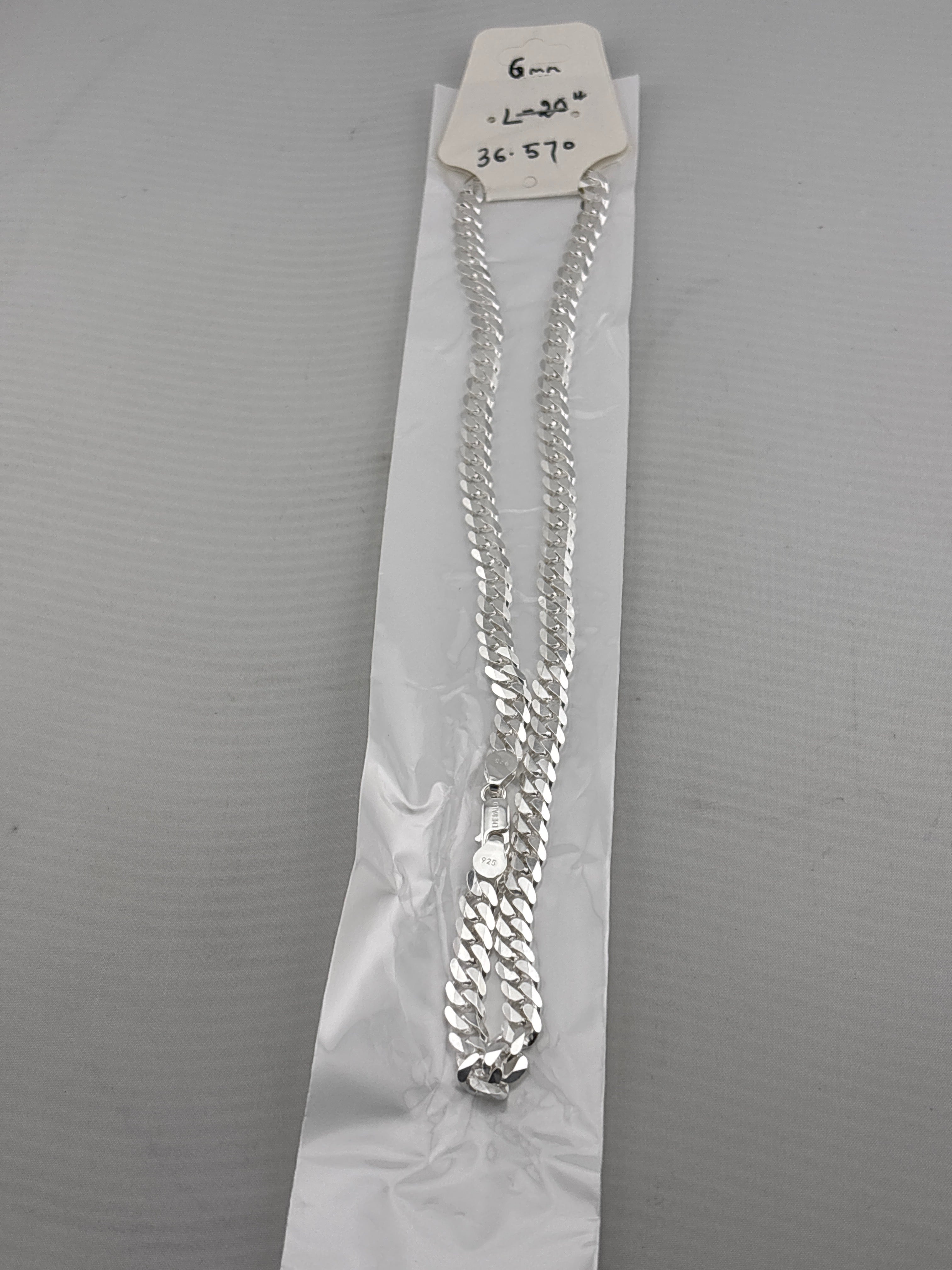 Heavy Curb Link Silver Chain in 925 Sterling Silver | Thick Chain Necklace