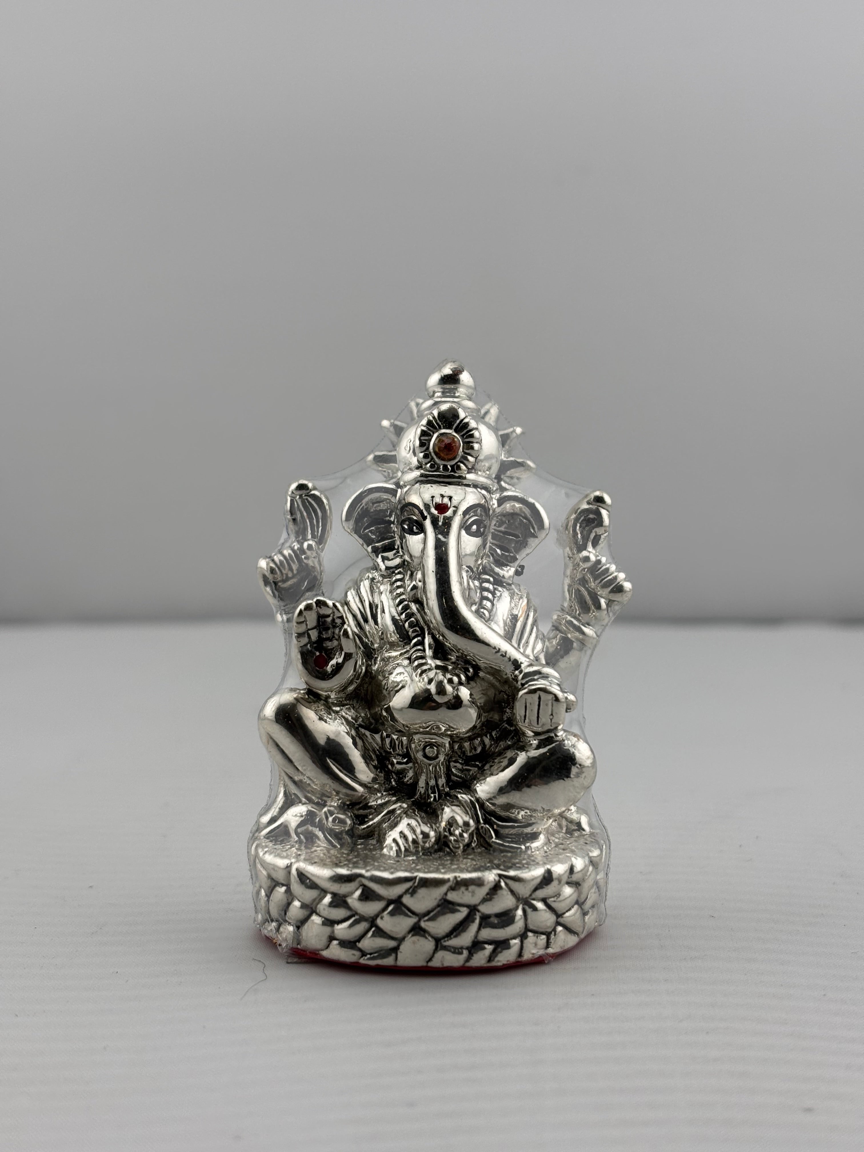 Silver Ganesha Idol 22gm – Divine Ganpati Murti for Home Mandir & Gifting