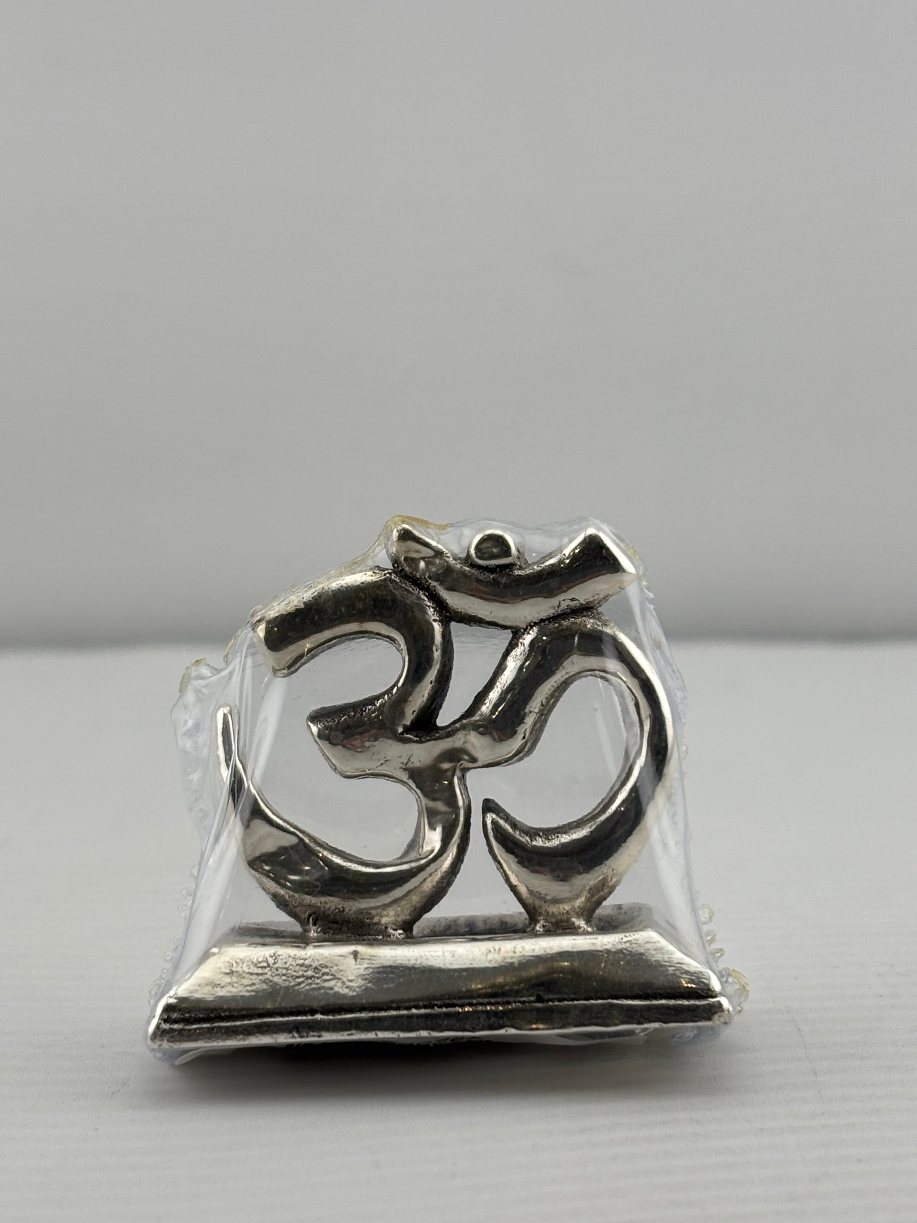 999 Pure Silver Om Symbol 10gm – Auspicious Spiritual Décor for Home Mandir silver idol