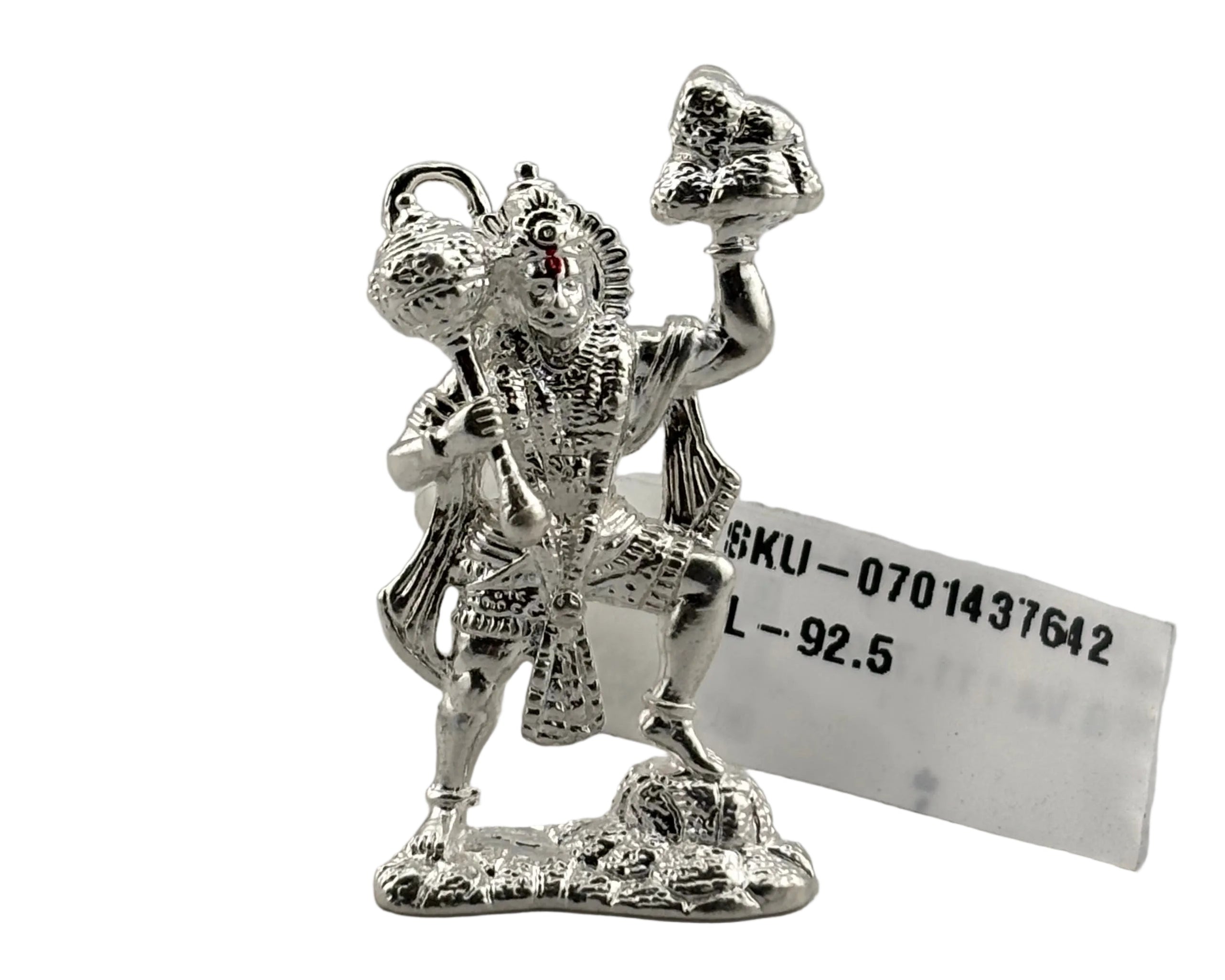 Silver Lord Hanuman Idol 10gm – Spiritual Hanuman Murti for Temple Decor & Festivals