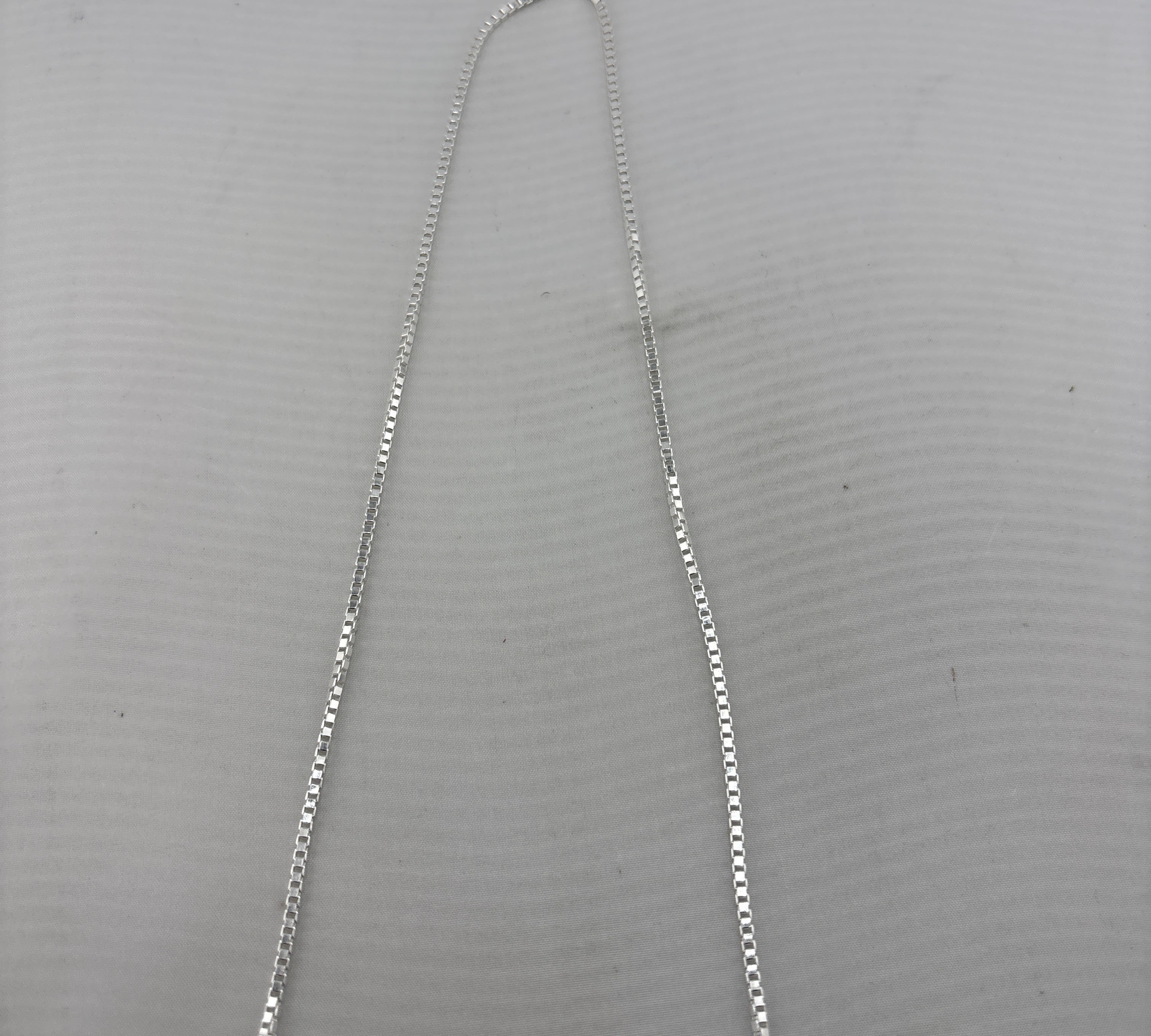 Box Chain Silver Necklace in 925 Sterling Silver | Classic Square Link Chain (20 Inch, 27.83g)