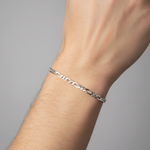 925 Sterling Silver Figaro Chain Bracelet – Italian Link