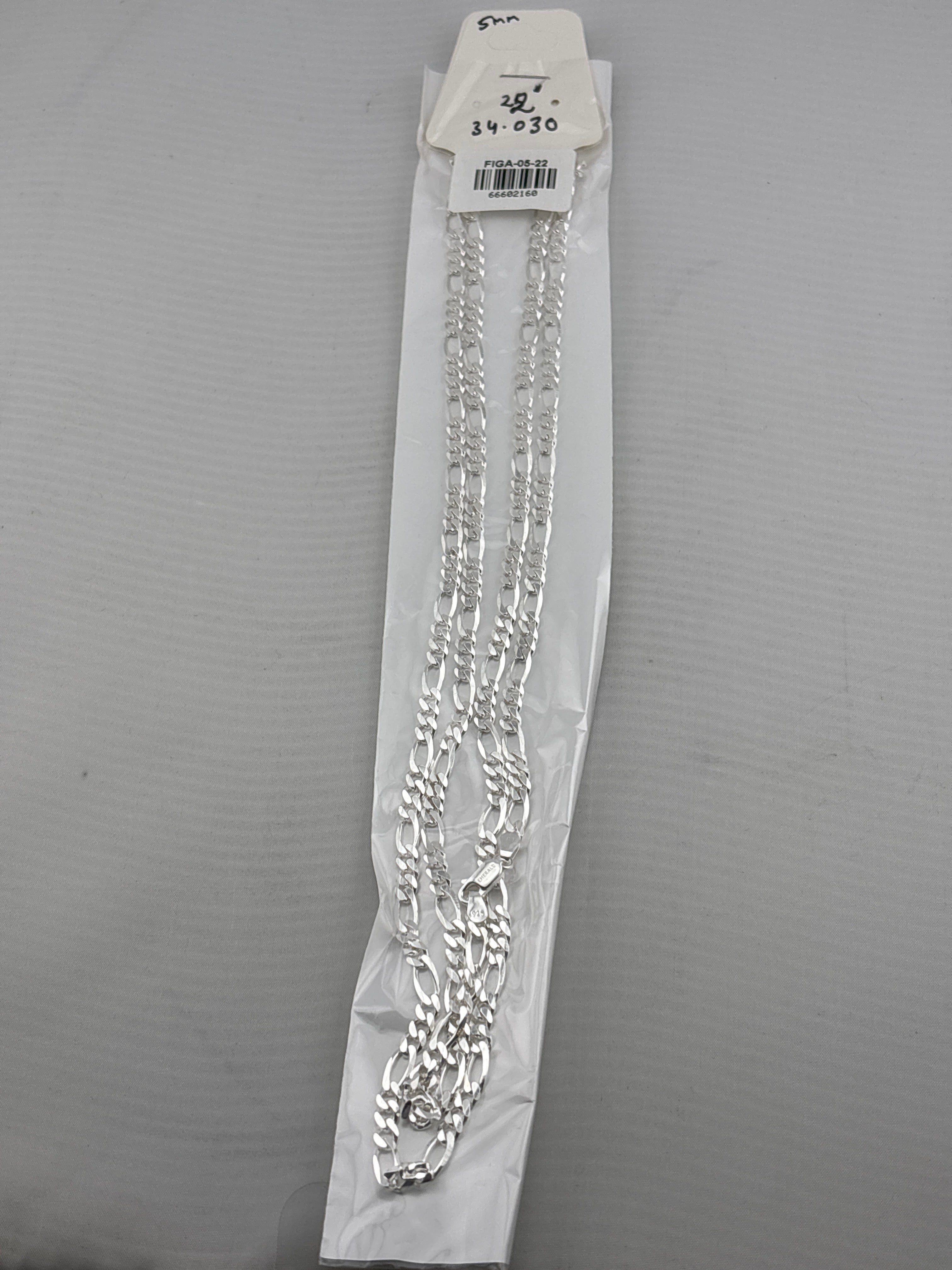 Figaro Silver Chain in 925 Sterling Silver | Italian Link Necklace