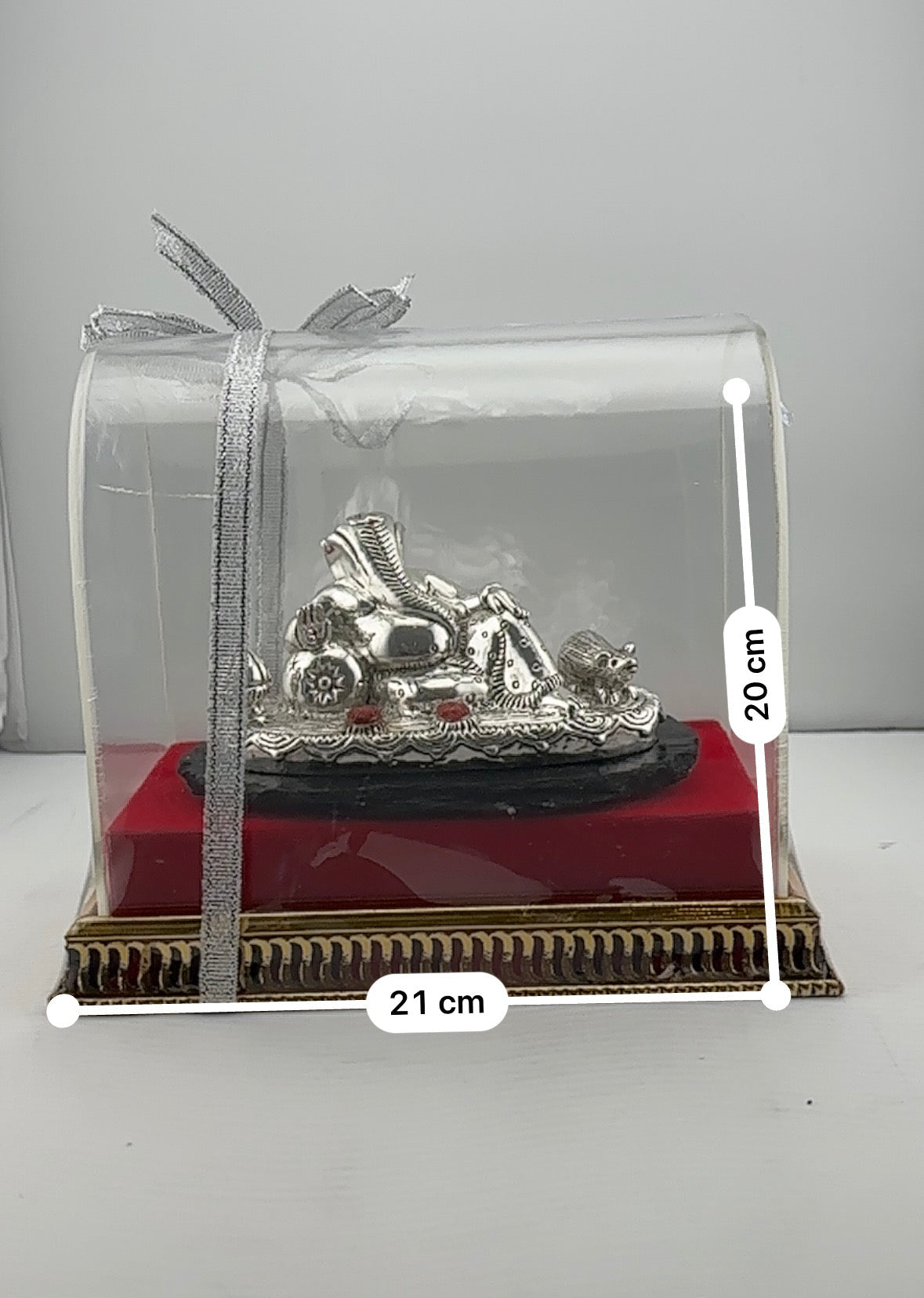 999 Pure Silver Reclining Lord Ganesha Idol 60g – Ganpati Murti