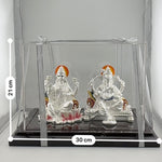 999 Pure Silver Ganesha & Lakshmi Idol 300gm – Prosperity Murti for Diwali & Temple Décor