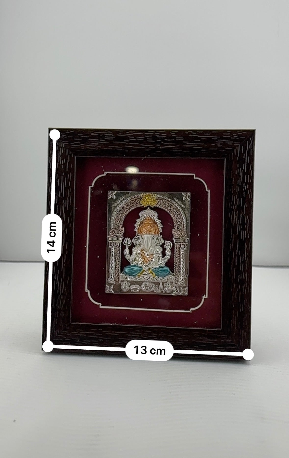 999 Pure Silver Ganesha Photo Frame 20gm – Auspicious Frame silver idol