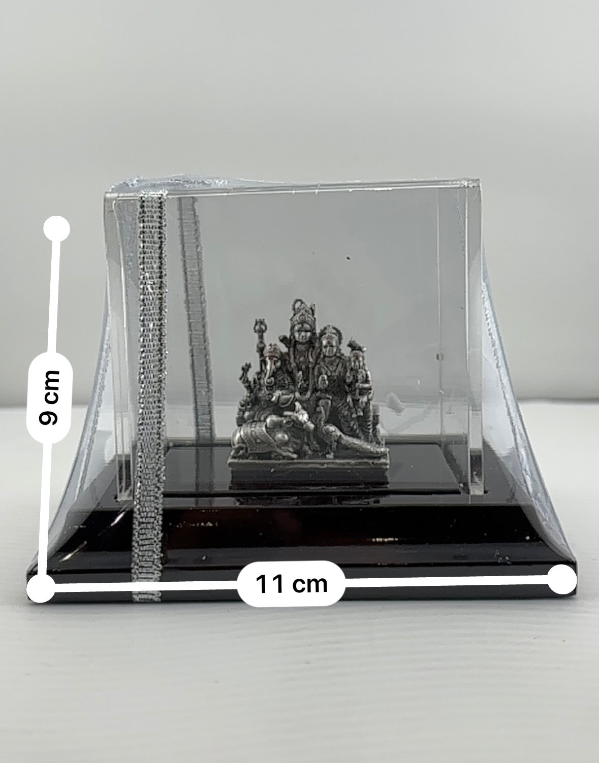 Sterling Silver Shiva Family Idol 47gm – Spiritual Shiv Parivar Murti for Home Mandir
