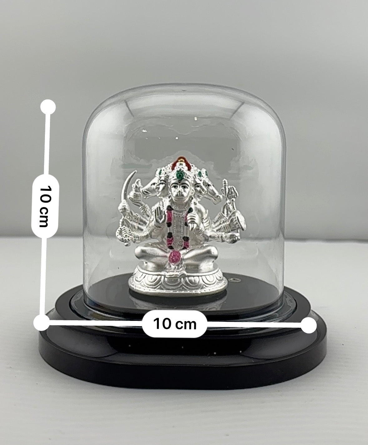 999 Pure Silver Pancha Mukhi Hanuman Idol 20gm – Five – Faced Murti for Temple & Pooja