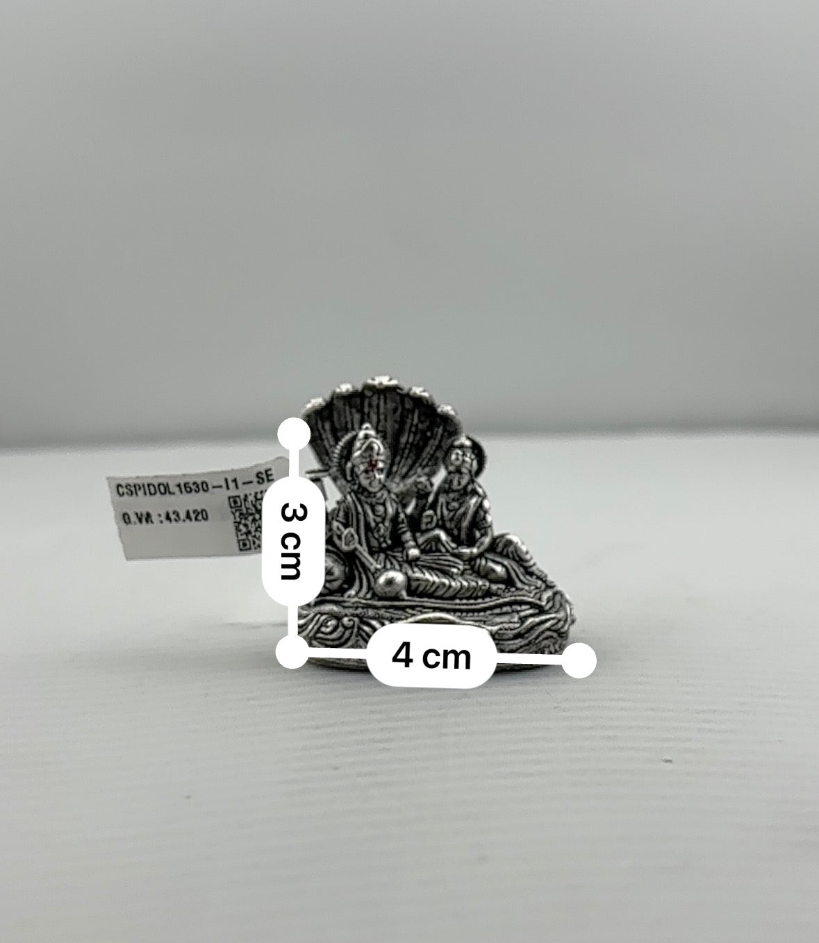 Silver Vishnu & Lakshmi Idol 40gm – Divine Couple Murti for Pooja & Prosperity