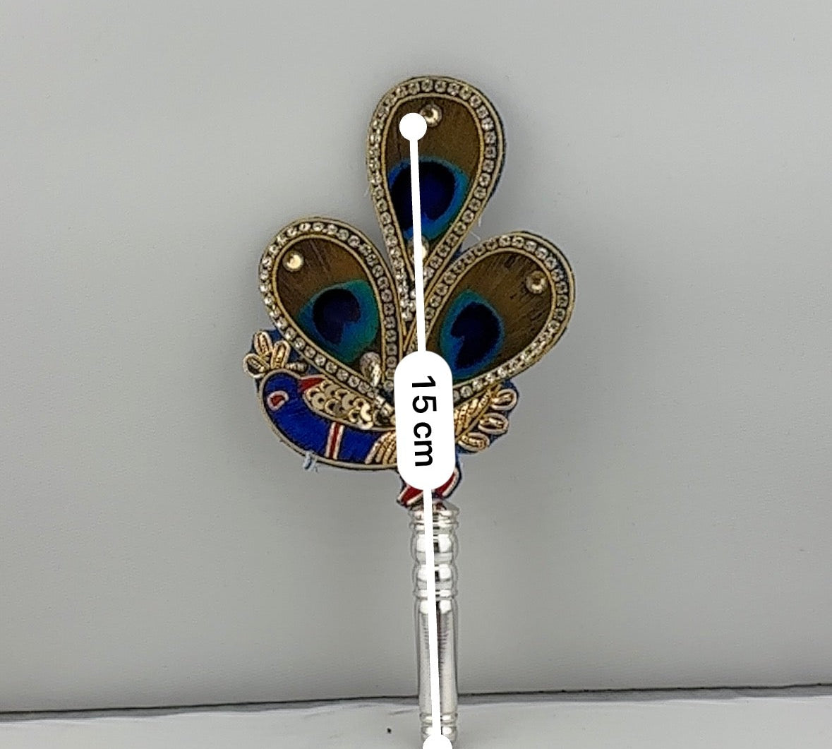 Silver Mor Pankh Gift Item – Decorative Spiritual Gift for Home Décor & Gifting