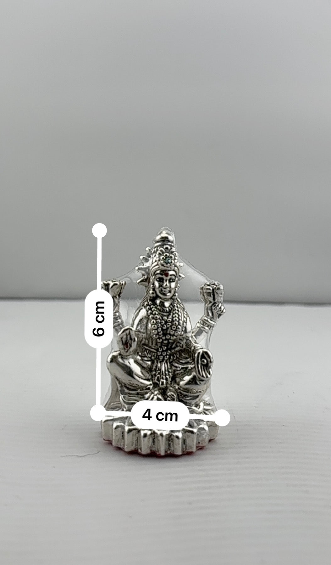Silver Goddess Lakshmi Idol Design 3 20gm – Divine Laxmi Murti for Home Mandir & Gifting