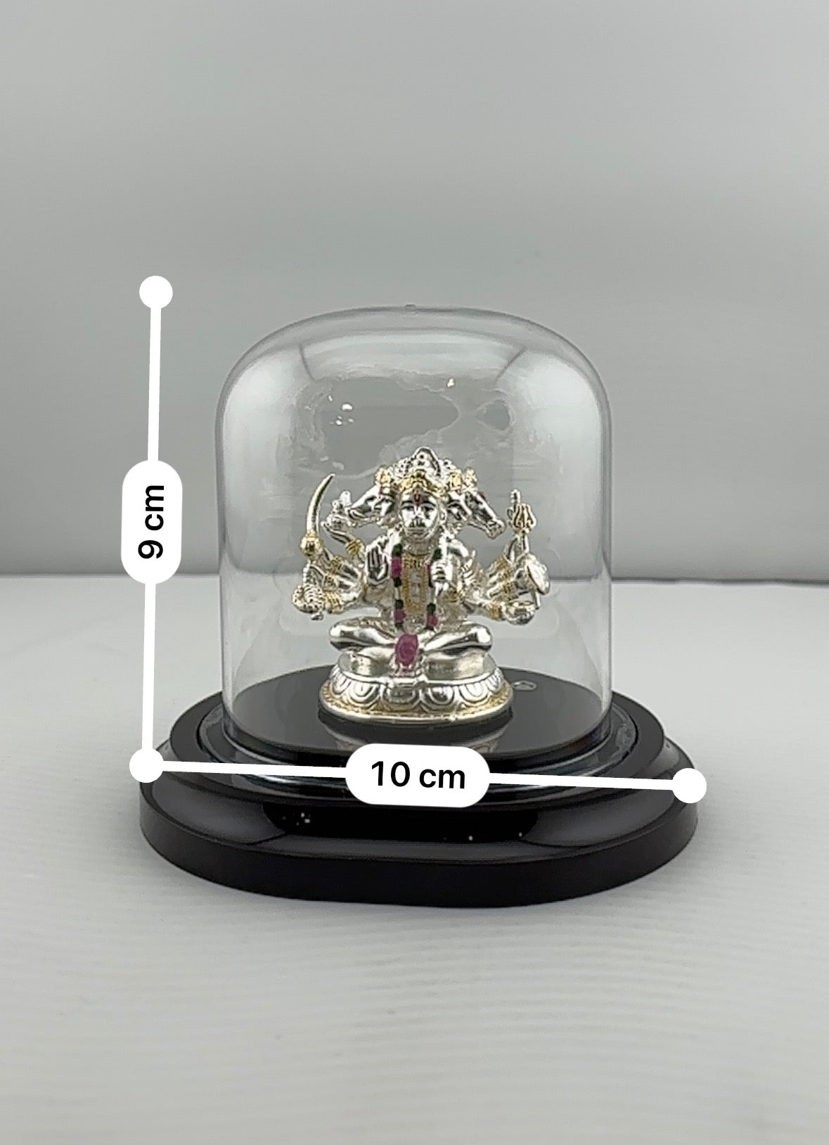 999 Pure Silver Pancha Mukhi Hanuman Idol 20gm – Five – Faced Murti for Temple & Pooja