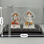 999 Pure Silver Ganesha & Lakshmi Idol 220gm – Prosperity Murti for Temple & Gifting