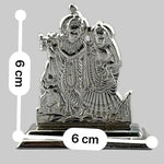 Silver Radha Krishna Idol 22gm – Spiritual Radha Krishna Murti for Temple Decor & Festivals