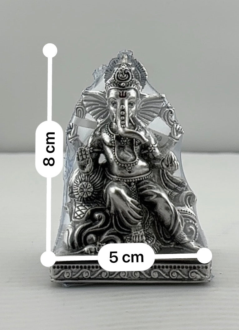 Silver Lord Ganesh Idol heavy – Spiritual Ganesh Murti for Temple Decor & Festivals