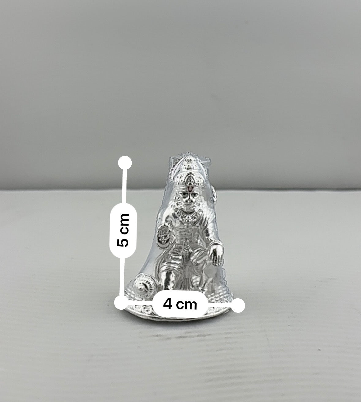 Silver Lord Hanuman Idol 80gm – Divine Bajrangbali Murti for Temple & Pooja