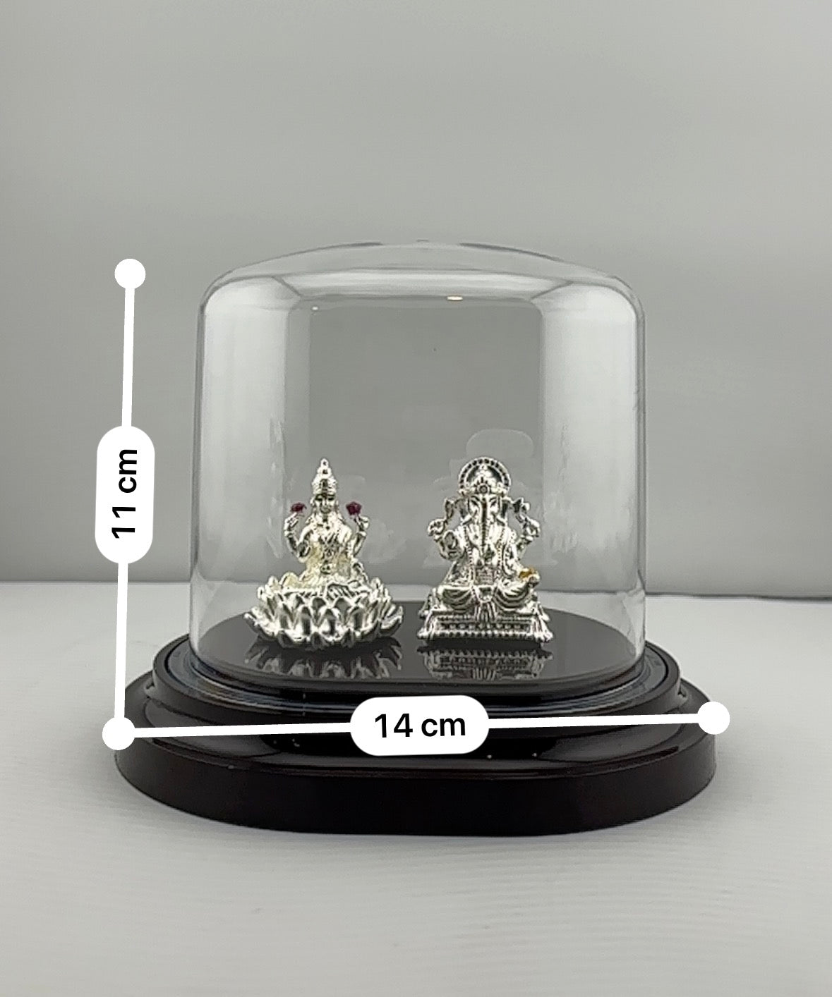 999 Pure Silver Ganesha & Lakshmi Idol 13gm – Prosperity Murti for Diwali & Temple Décor