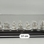 999 Pure Silver Set of 9 Hindu Deities 37gm – Divine Deity Set for Temple Décor & Gifting silver idol