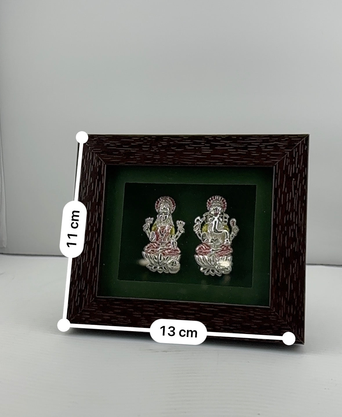 999 Pure Silver Ganesha & Lakshmi Flat Idol with Box 10gm – Auspicious Gift Box
