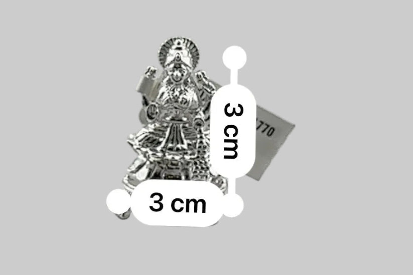 Silver Maa Lakshmi Idol 10gm – Spiritual Lakshmi Murti for Temple Decor & Festivals