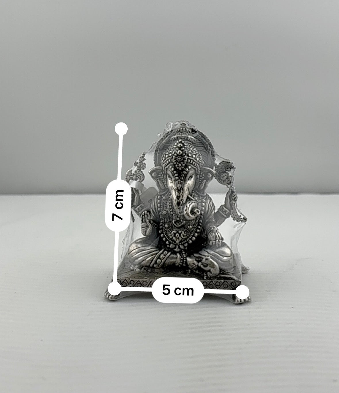 Silver Ganesha Idol 120gm – Divine Ganpati Murti for Home Mandir & Gifting