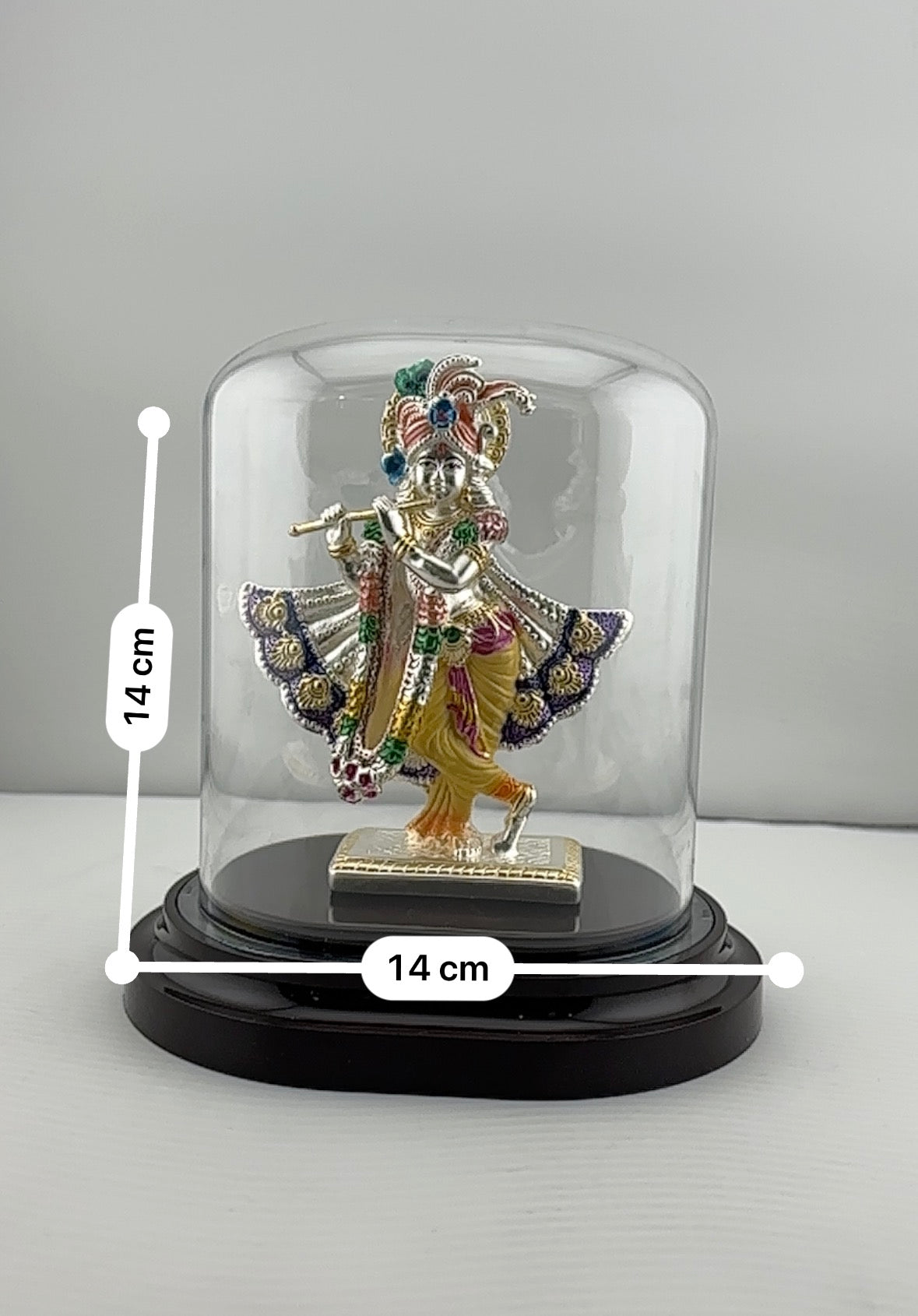 999 Pure Silver Lord Krishna Idol 42gm – Divine Bal Gopal Murti for Temple & Gifting