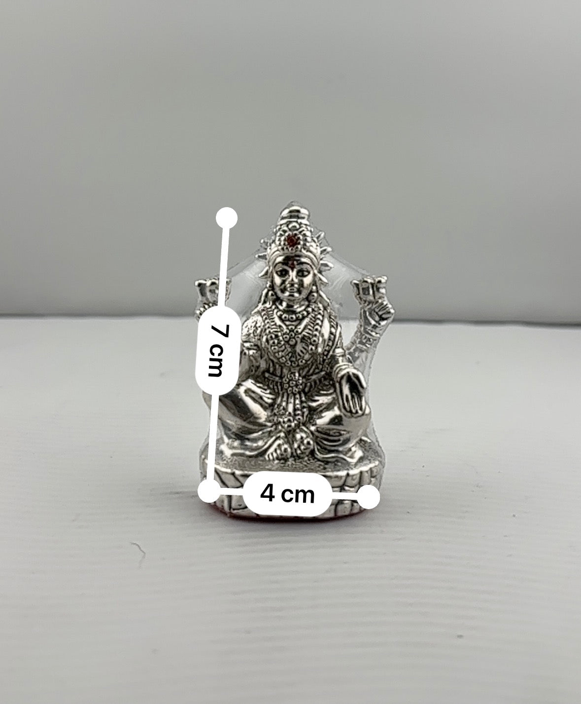 Silver Goddess Lakshmi Idol 22gm – Divine Laxmi Murti for Home Mandir & Gifting