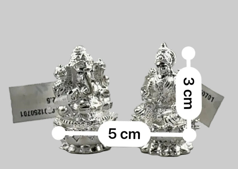 Silver Ganesh Lakshmi Idol 40gm each
